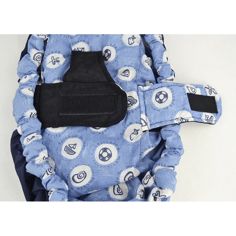 attache echarpe de portage coquillages bleus