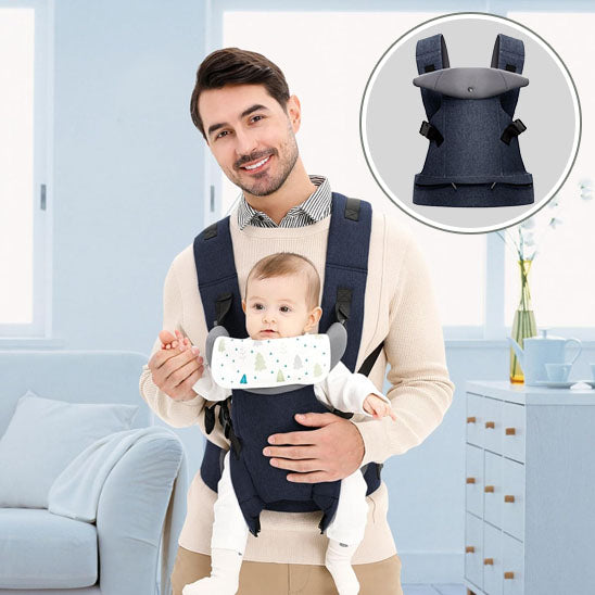 papa bebe explorant porte bebe gris clair