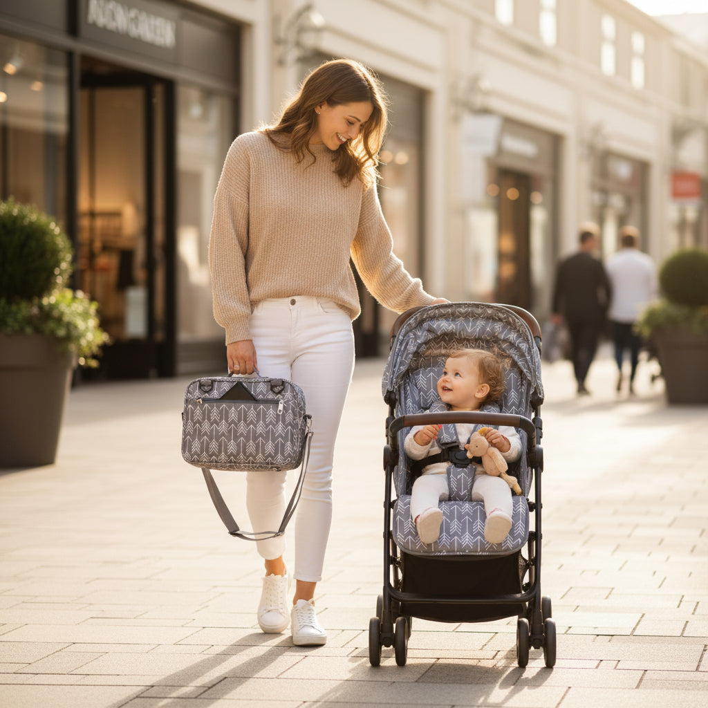 balade ville sac a langer gris fleches