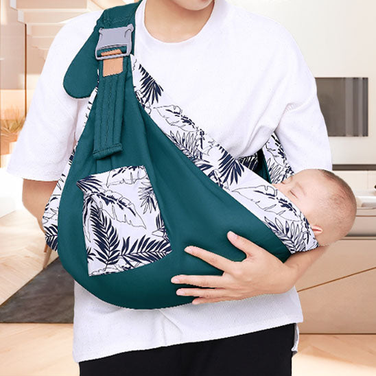 bebe endormi echarpe de portage vertefleurie