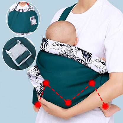 bebe maman grenouille echarpe de portage verte