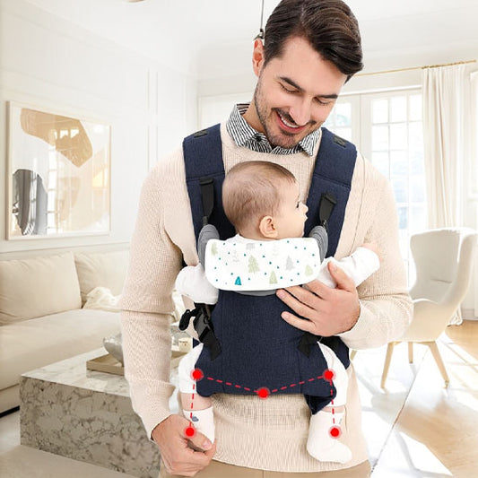 bebe papa face porte bebe gris fonce