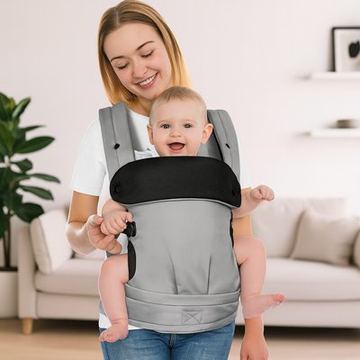 maman bebe aventure porte bebe physiologique gris