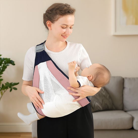 maman bebe love echarpe de portage rose maille