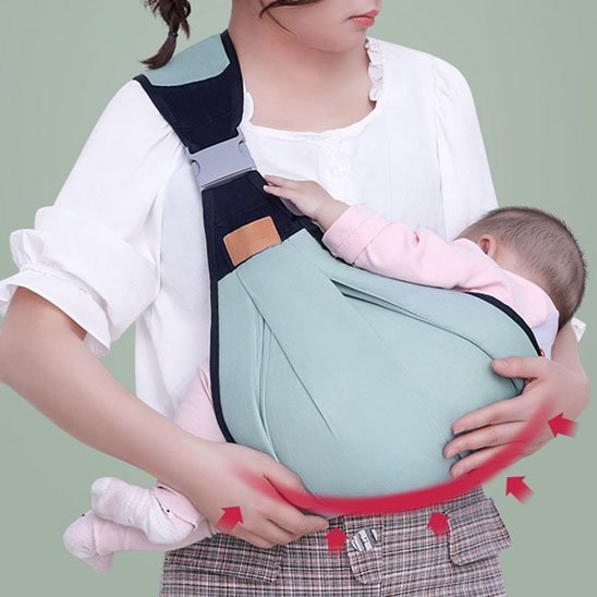 maman bebe love echarpe de portage verte
