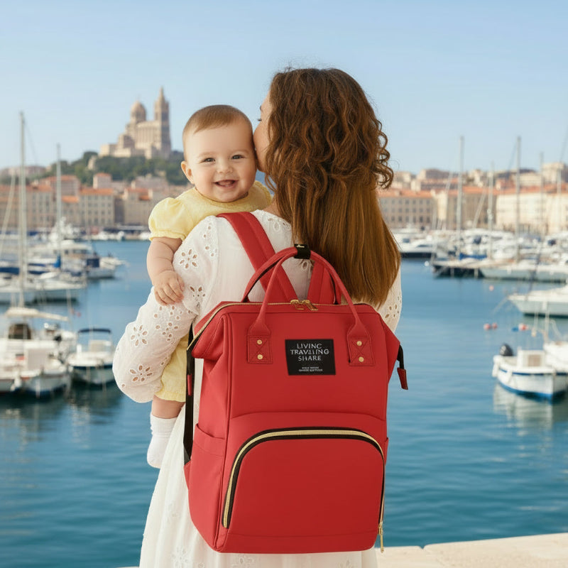 maman bebe marseille sac a langer rouge 