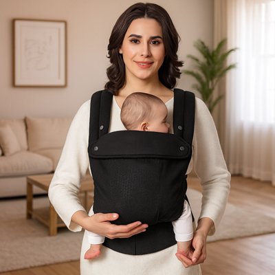 maman bebe tendresse porte bebe physiologique noir