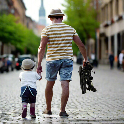 pap enfant promenade poussette travellite plier