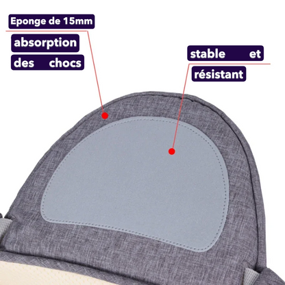 porte bebe gris eponge