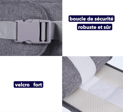 porte bebe gris velcro fort