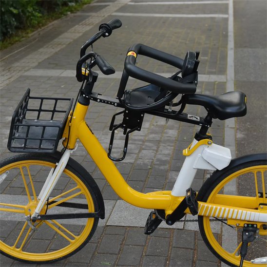 Porte bebe velo barre avant noir carbone