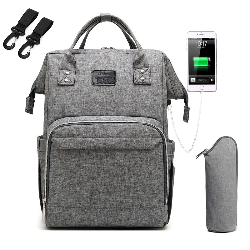 sac a langer gris souris